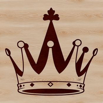 A vector graphic illustration of a crown.
