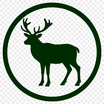 A simple vector illustration of a reindeer silhouette suitable for various digital and craft projects.