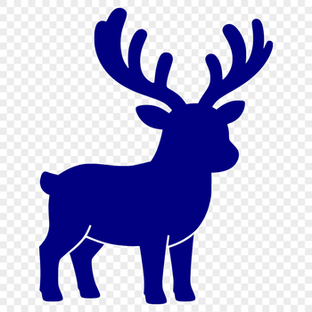 A digital vector illustration of a reindeer animal, suitable for various uses including Christmas decorations.