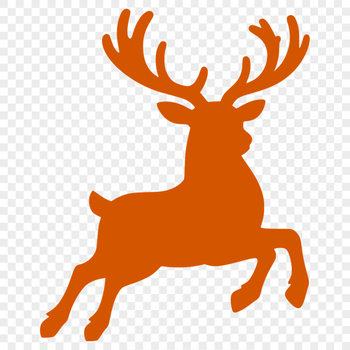 An SVG graphic of a deer species commonly associated with Christmas.