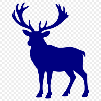 A reindeer silhouette with antlers, suitable for cutting machine projects like Cricut or laser cutting.
