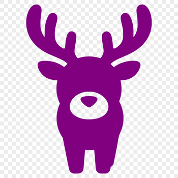 A simple vector illustration of a cute reindeer, suitable for Christmas designs.