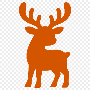 A simple vector design of a reindeer, perfect for various projects including Cricut cut files and laser engraving.