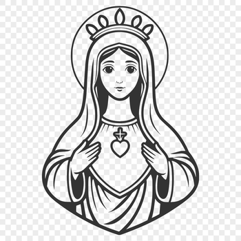 SVG illustration of the Immaculate Heart, a symbol in Christian devotion.