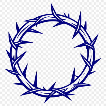 A traditional religious symbol featuring a crown made from thorny branches.
