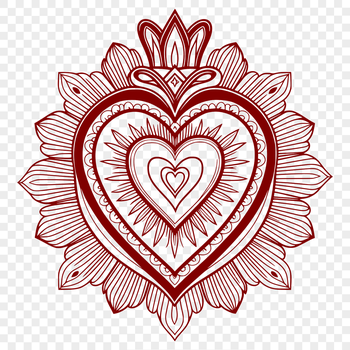 An SVG design featuring a stylized Sacred Heart icon suitable for various applications.