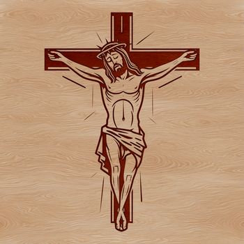 A depiction of Jesus Christ in traditional religious attire.