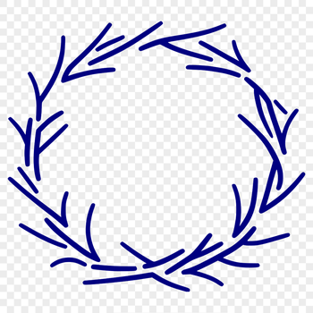Illustrated Crown of Thorns with intricate details, suitable for vector design and cutting machines.