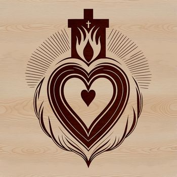 Sacred Heart icon in vector design format.
