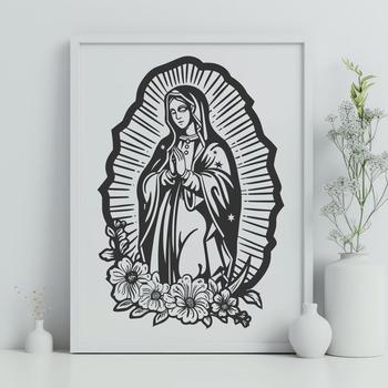 Ornate Our Lady Of Guadalupe - Laser Cutter PDF