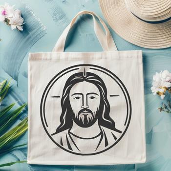 A digital illustration of a man identified as Jesus Christ.