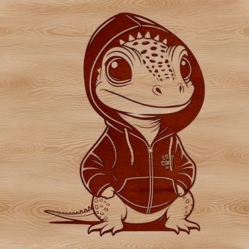 A colorful reptile with scaly skin, perfect as vector art for crafting or design projects.