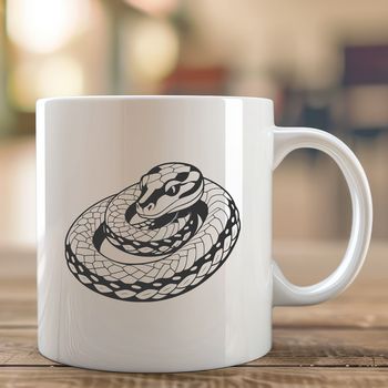 A realistic illustration of a snake in vector format, suitable for various design applications.