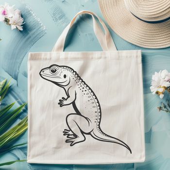 A colorful reptile with scaly skin and sharp claws, suitable for vector art designs.