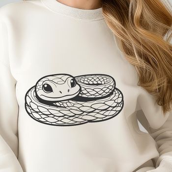 A detailed illustration of a snake, suitable for vector art projects and cutting machine designs.