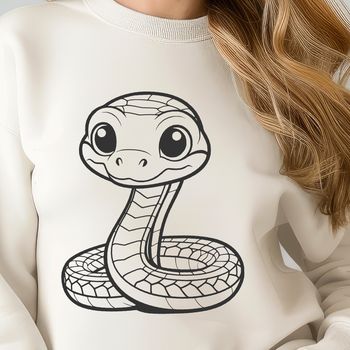 A detailed vector illustration of a snake, suitable for various design applications.