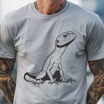 A colorful illustration of a lizard, suitable for use in graphics design projects.