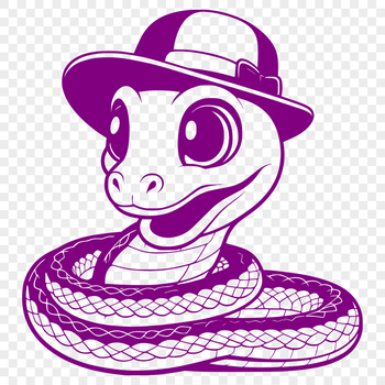 A vector illustration of a snake with no specific context.