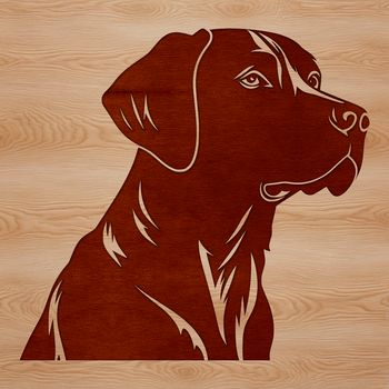 A high-quality digital image of a Labrador Retriever in vector format.