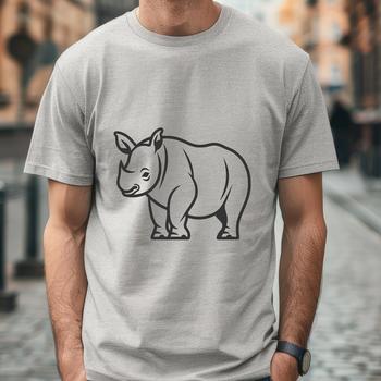 Unique Rhino - Glowforge PNG