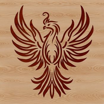 A mythical creature with radiant plumage, symbolizing rebirth and renewal.