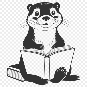 A digital illustration of a otter in a vector format.