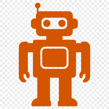 Sci-fi robot vector graphic for commercial and personal use, designed in SVG format.
