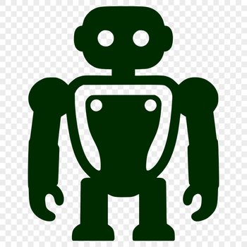 A metallic robot figurine designed in vector format, suitable for commercial and personal use.