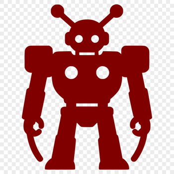 A futuristic sci-fi robot designed as a vector graphic.