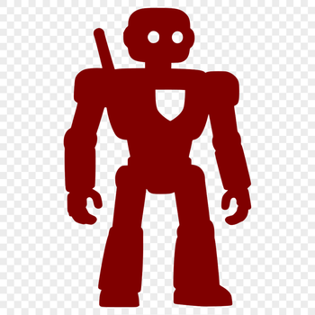 A futuristic robot design created as a vector graphic for commercial and personal use.