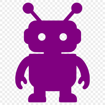 A futuristic robot with metallic body and glowing eyes in a sci-fi setting.