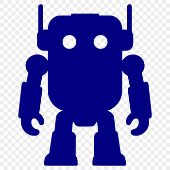 A futuristic robot silhouette in vector format for commercial or personal use.