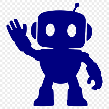 Vector illustration of a futuristic robot in a sci-fi style.