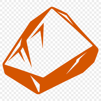 A 2D illustration of a rock, suitable for vector art and cutting machine designs.