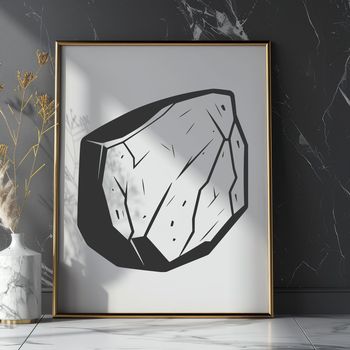 A high-quality vector illustration of a rock, suitable for commercial and personal projects.