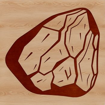 A free vector graphic illustration of a rock shape, suitable for design projects.