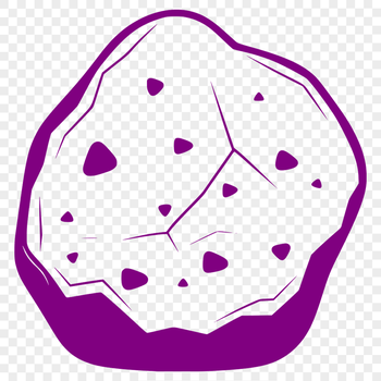 A graphic representation of a rock, suitable for cutting or engraving with precision.