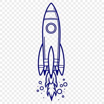 Vector design of a futuristic spaceship in space.