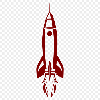 Vector illustration of a futuristic spacecraft with sleek lines and metallic details.
