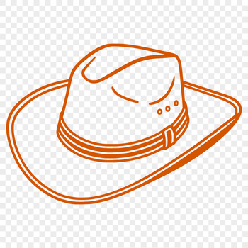 A classic cowboy hat design made from vector art, suitable for cutting machines like Cricut or laser cutters.