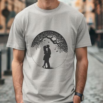 A stylized illustration of a tree with intertwined branches forming a heart shape, symbolizing love and unity.