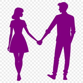 Vector illustration of intertwined lovers surrounded by leaves, suitable for wedding or Valentine's Day designs.