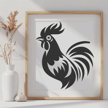 Beautiful Cockerel In PDF & PNG