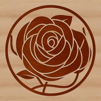 A high-quality digital illustration of a rose in vector format.