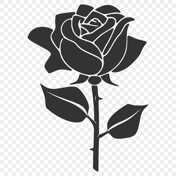 A detailed illustration of a rose in various colors, suitable for tattoo designs or garden-themed projects.