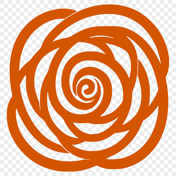 A high-quality illustration of a single rose flower in bloom.