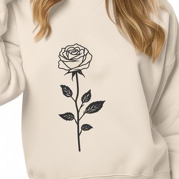 A high-quality SVG illustration of a single rose with realistic details.