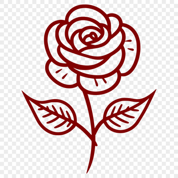A high-quality digital illustration of a rose in vector format, suitable for graphic design and creative projects.