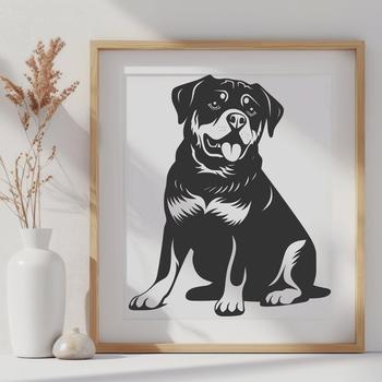 Sitting Rottweiler Design