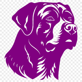 A high-quality digital representation of a Rottweiler's head, suitable for vector art and design.